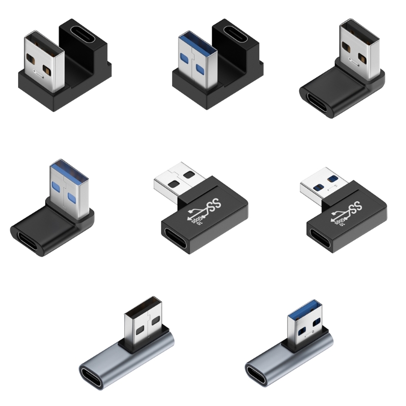 Usb 3.0 Mannelijk Naar Type C Vrouwelijke Adapterverlenging 90 Graden Haakse Extender