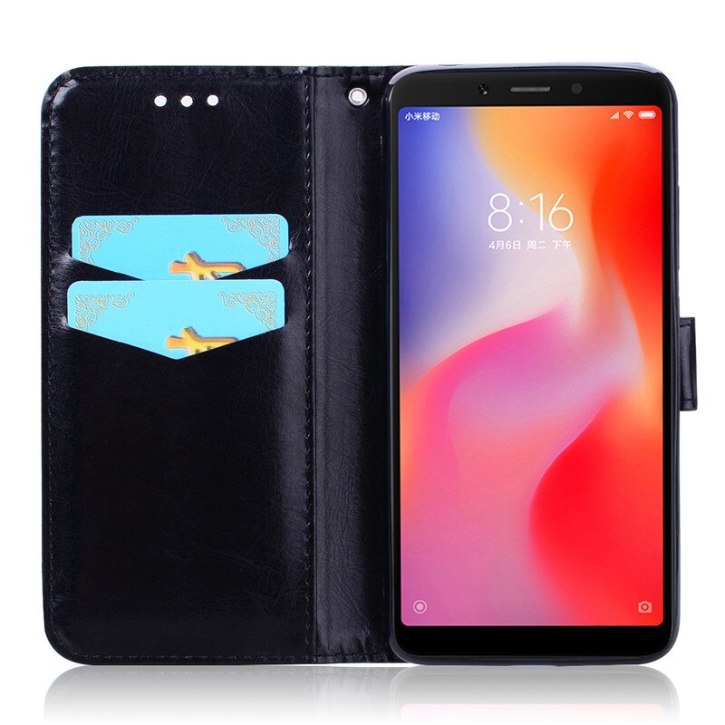 Leder Fall für Xiaomi Redmi 6 Zurück Abdeckung Brieftasche Flip Fall für Xiaomi Redmi 6 Redmi6 Fall für xiaomi redmi 6 Funda Coque