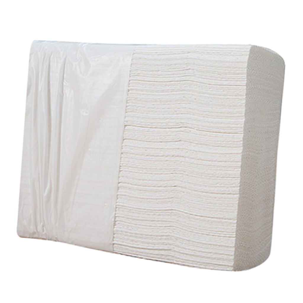 200pcs White Multifold Paper Towels Absorbent Wood Pulp Toilet Paper Tissues