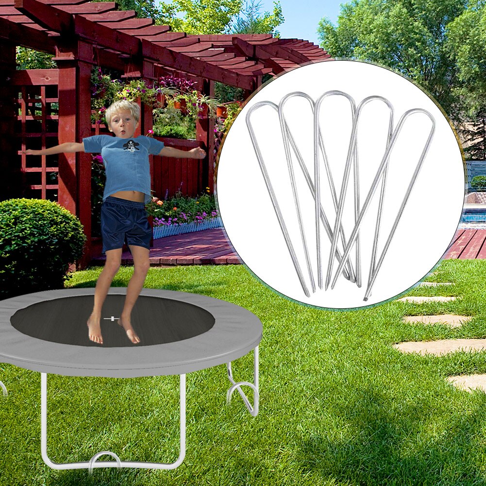 Canopée d&#39;ancrage au sol solide, piquets fixes longs en forme de U, accessoire de tente résistant au vent, piquets de Trampoline, 20 pièces/paquet