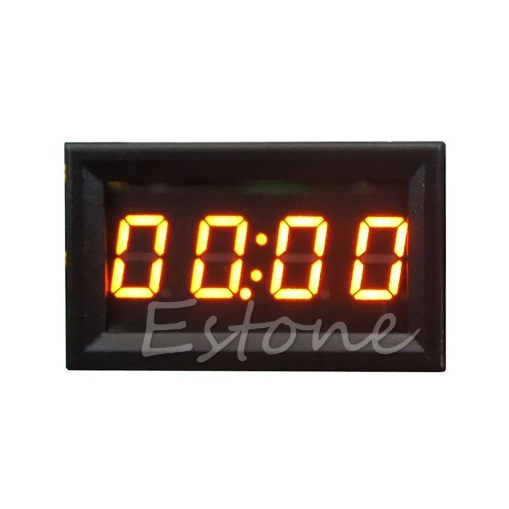12V/24V Car Motorcycle Accessory Dashboard Digital Clock LED Display H4GC: Orange