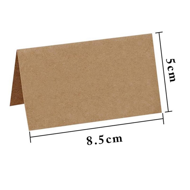 120 Uds. Mesa de papel Kraft en blanco Vintage número Tarjeta De Nombre tarjetas de lugar boda decoración de de cumpleaños invitaciones