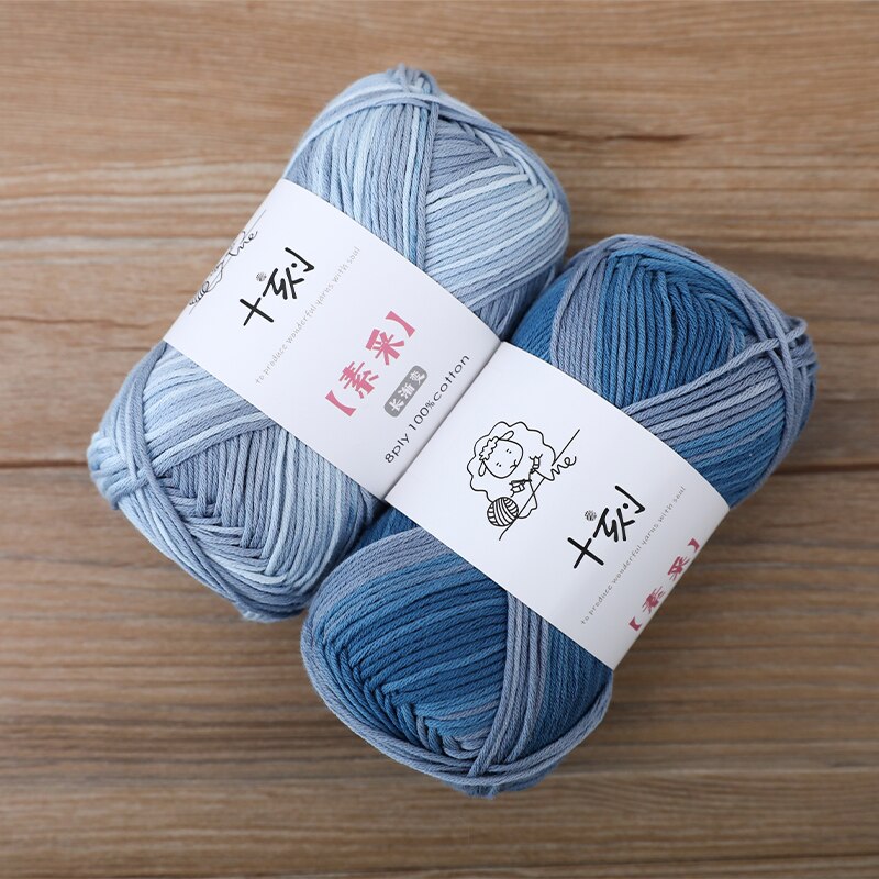 2pcs (50g×2) SHIKE Gradient Cotton Yarn Autumn And Winter Hand Knitting Wool Crochet Sweater Shawl Clothing DIY 50g/Ball