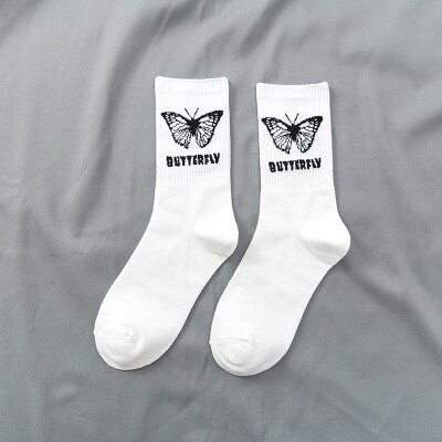 Black Butterfly Socks Women Streetwear Harajuku Crew Women Socks Hip-Hop Skateboard Socks For Women Men: 26