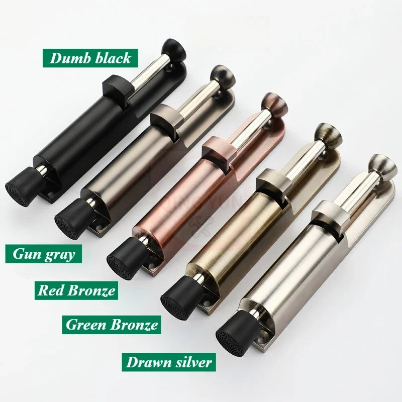 Telescopic Door Stopper Spring Loaded Heavy Duty Stopper Metal Adjustable Position with Foot Brake Wedges for Door Bottom Seam