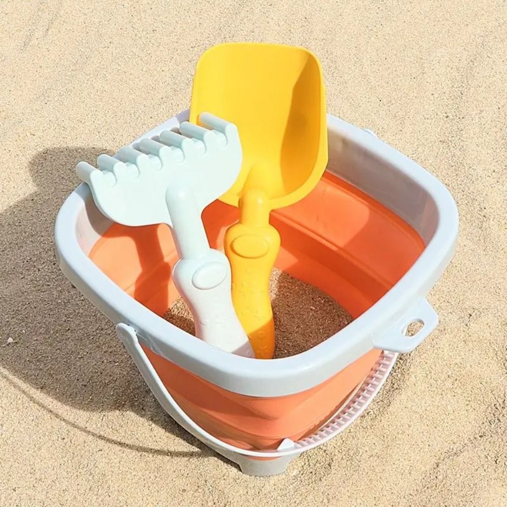 1 sæt strandvandslegespand strandsandlegetøj plastik bærbar strandspand legetøj letvægts skovl strandlegetøj sommer: Lysegrøn