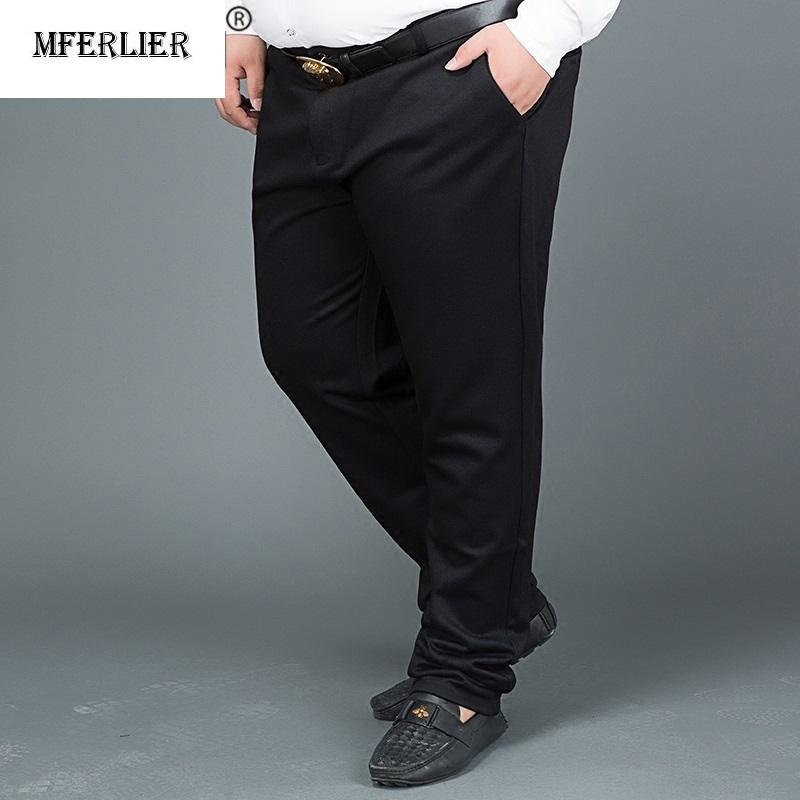 Formel jakkesæt bukser mænd stor størrelse stor 8xl 9xl 10xl 12xl 14xl business office oversize bukser lige bukser 50 52 54 60 56 58: 56