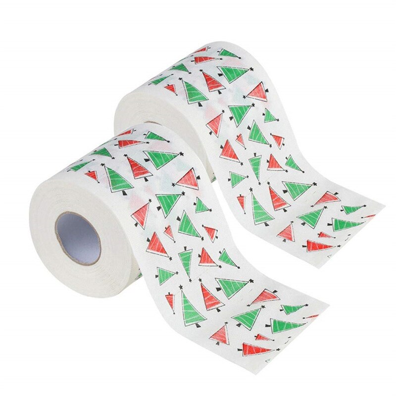 1 rol kerstman vrolijk kerstfeest toiletpapier thuis badkamer tissue rol bedrukt toiletpapier kerst doe-het-zelf cadeaus decoratie: 3