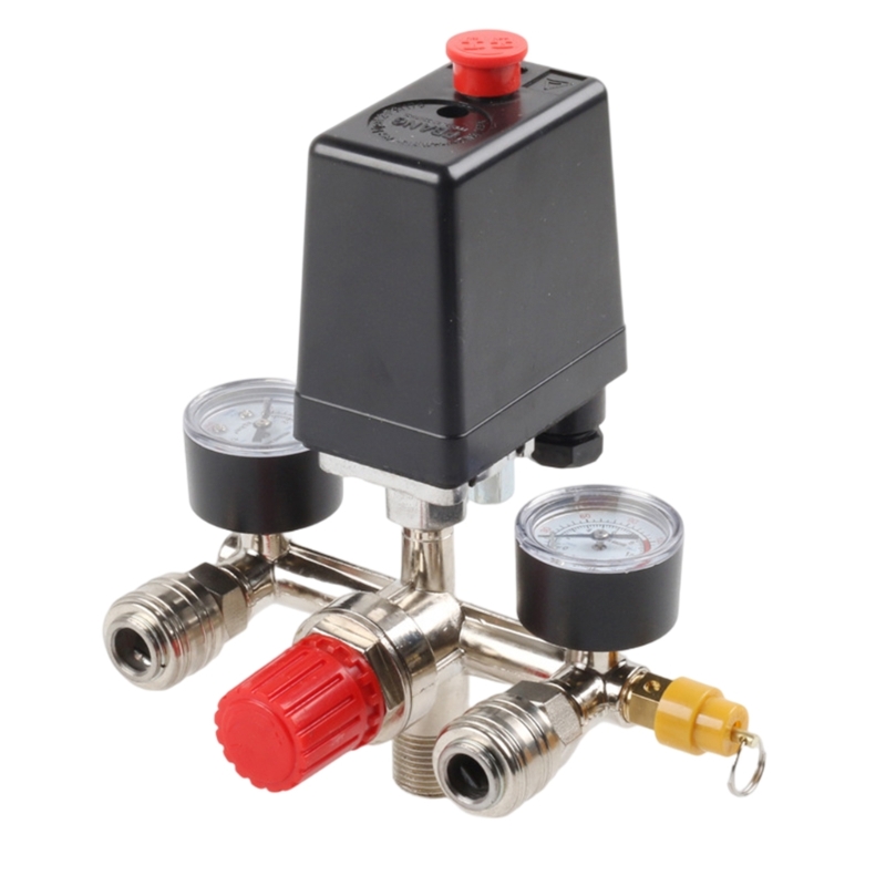 Compresor coche , soporte 90-125psi 220/380V con interruptor, regulador presión colector,