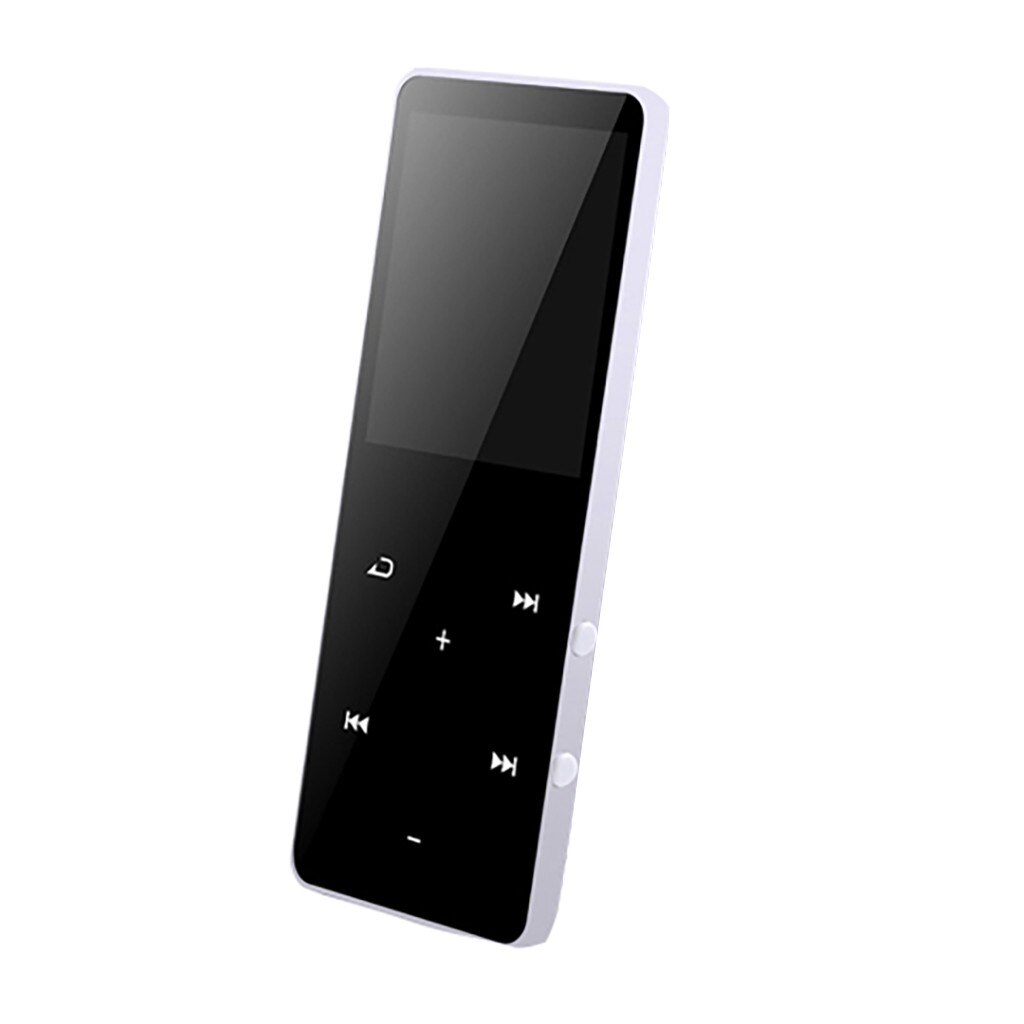 #10 Mini reproductor de MP3 Bluetooth 4GB con FM Media tecla táctil altavoces de música deportivos sin pérdidas de sonido reducción de ruido: White
