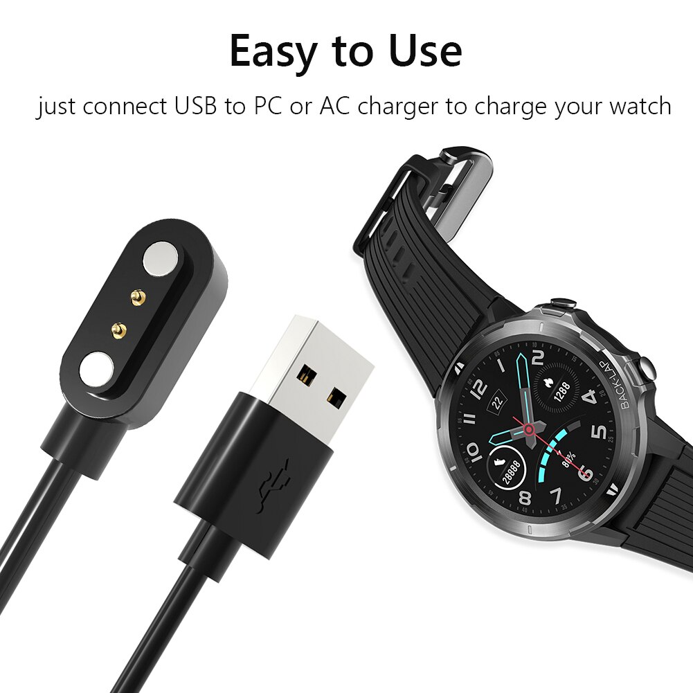 Magneettikellon laturin kaapelin vaihto tahallisiin  ip68/sw021/id205u/ umidigi uwatch 3 johdon älykellotarvikkeisiin