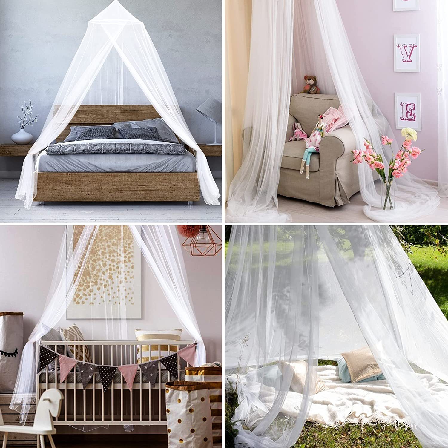 Universal Dome Mosquito Net Summer Anti Mosquito Mesh Net Hanging Bed Canopy Outdoor Picnic Camping Insect Net