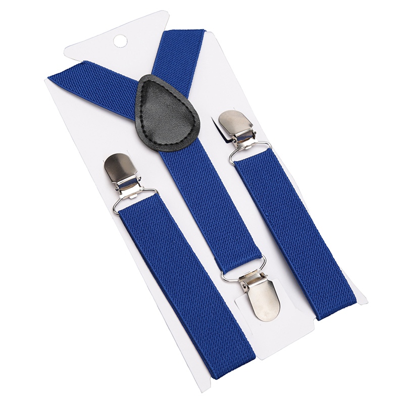 Soild Kleur Kinderen Riem Baby Jongens Meisjes Kleurrijke Bretels Clip-on Y-Back Bretels Strikje Elastische Kids verstelbare: royal blue