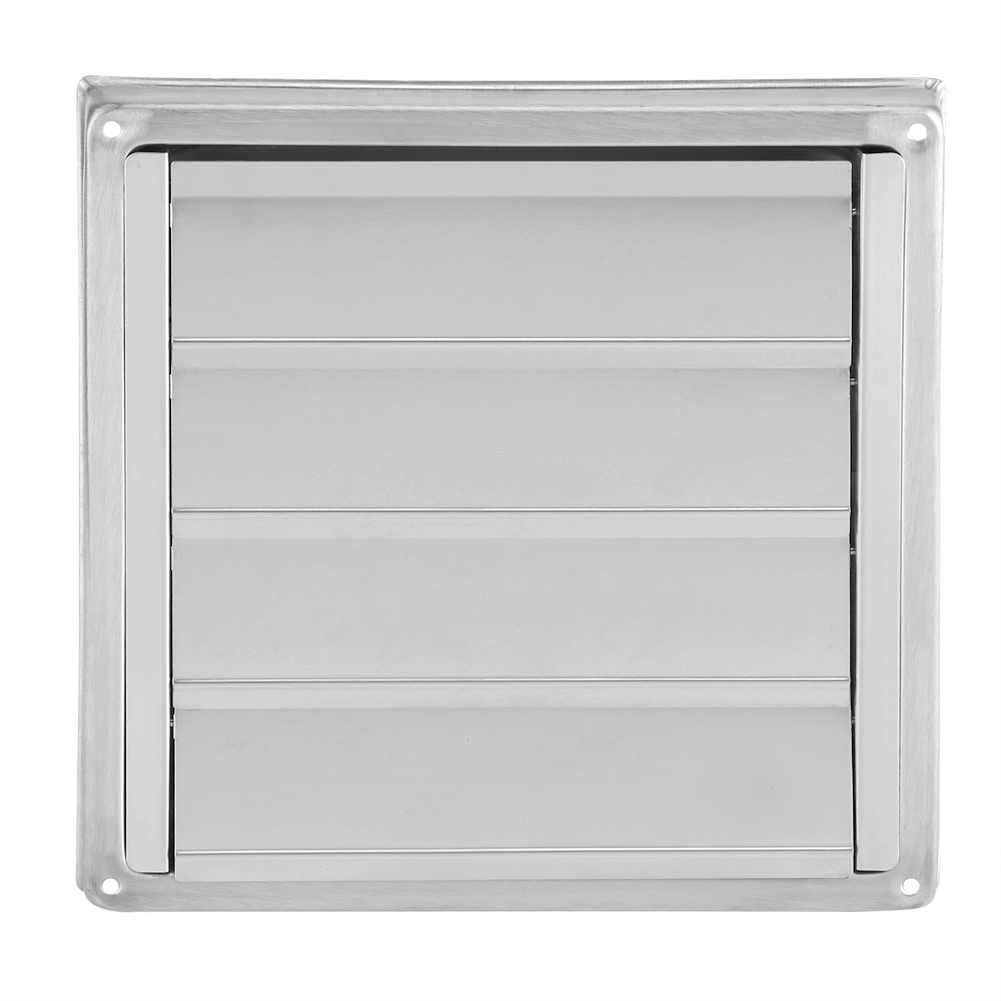 100mm Air Vent Duct Grill Stainless Steel Wall Air Vent Square Tumble Dryer Extractor Fan Outlet