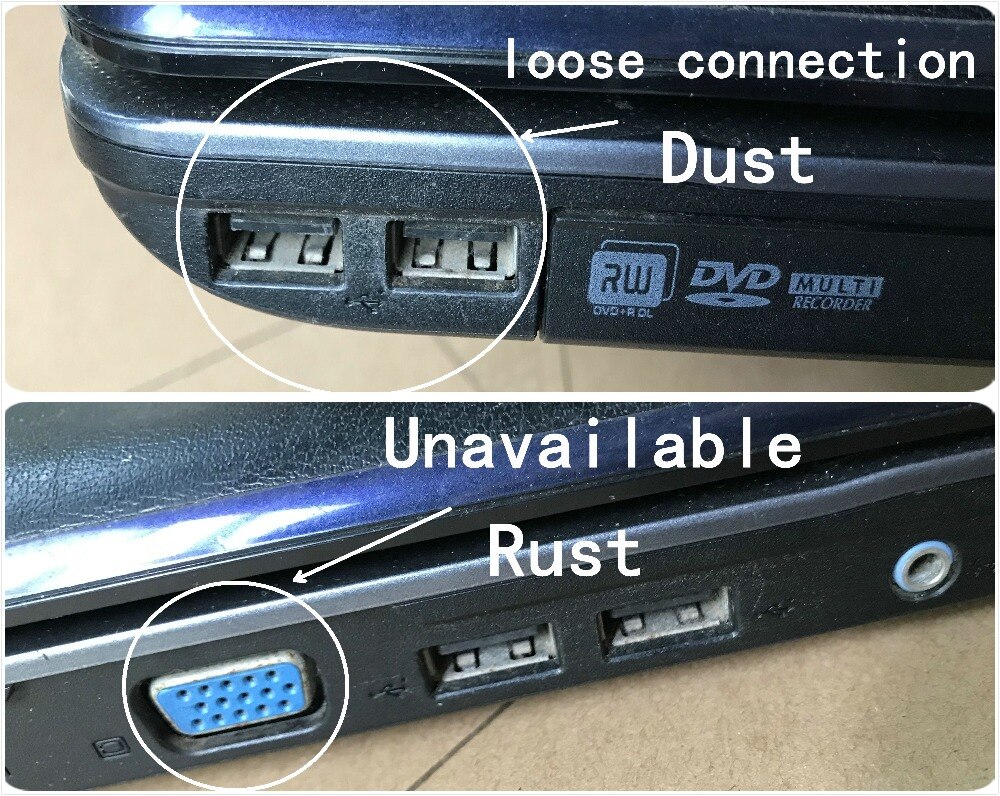 High Black Silicone USB VGA RJ45 HDMI 3.5mm Audio Mini Displayport Thunderbolt 3/Type-c SD Readcard plug port cover