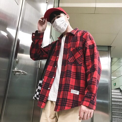 Dame Super Feuer Hemd BF männer verlieren Uzzang Koreanische Ausgabe Hemd Hong Kong Wind schick Kleidung: verrotten / XL