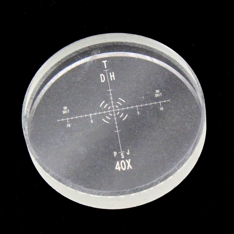 996 Microscope Optical Glass Slides 20mm Diameter Eyepiece Reticle Micrometer Microscope Accessories for Laboratory Measurement