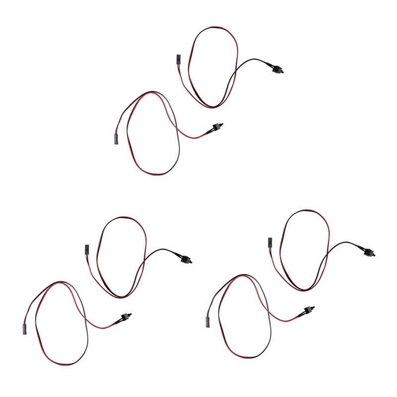 6 Pack 2 Pin SW PC Power Cable On/Off Push Button Atx Computer Switch Wire 45Cm: Default Title