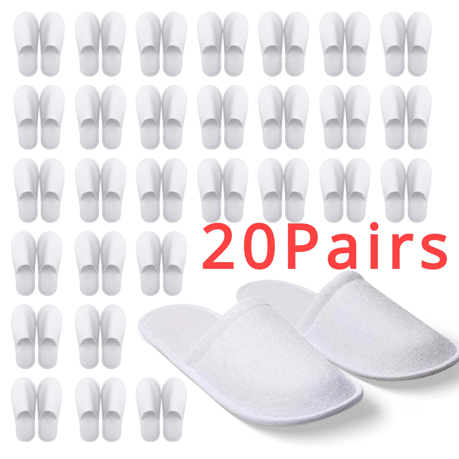 Disposable Slippers 10/20 Pairs Cotton of Closed-to Bathroom Slippers Suitable Suitable Home Guest Hospitality Shoes SPA