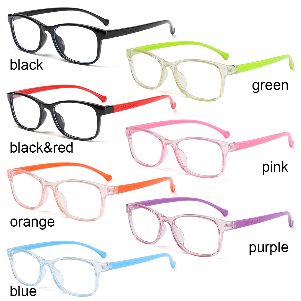 1 Pc Kids Anti-Blue Light Glasses Boys Girls Computer Eye Protection Eyeglasses Ultra Light Frame Student Online Classes Eyewear