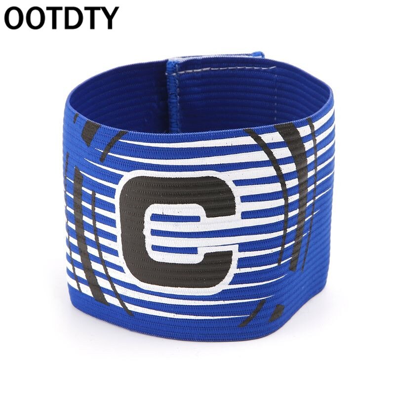 1 Pc Football Captain Armband Elastic Adjustable Arm Band Leader Soccer Competition