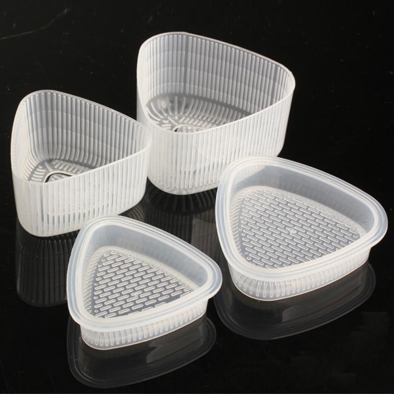 2 Paar Praktische Keuken Bento Decorating Sushi Onigiri Mold Eten Pers Driehoekige Vorm Rijst Bal Maker Transparant Diy Tool