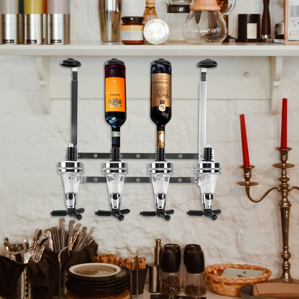 Dispenser Machine Wall Mounted 4-station Drinking Pourer Home Bar Tools For Beer Soda Coke Fizzy Soda