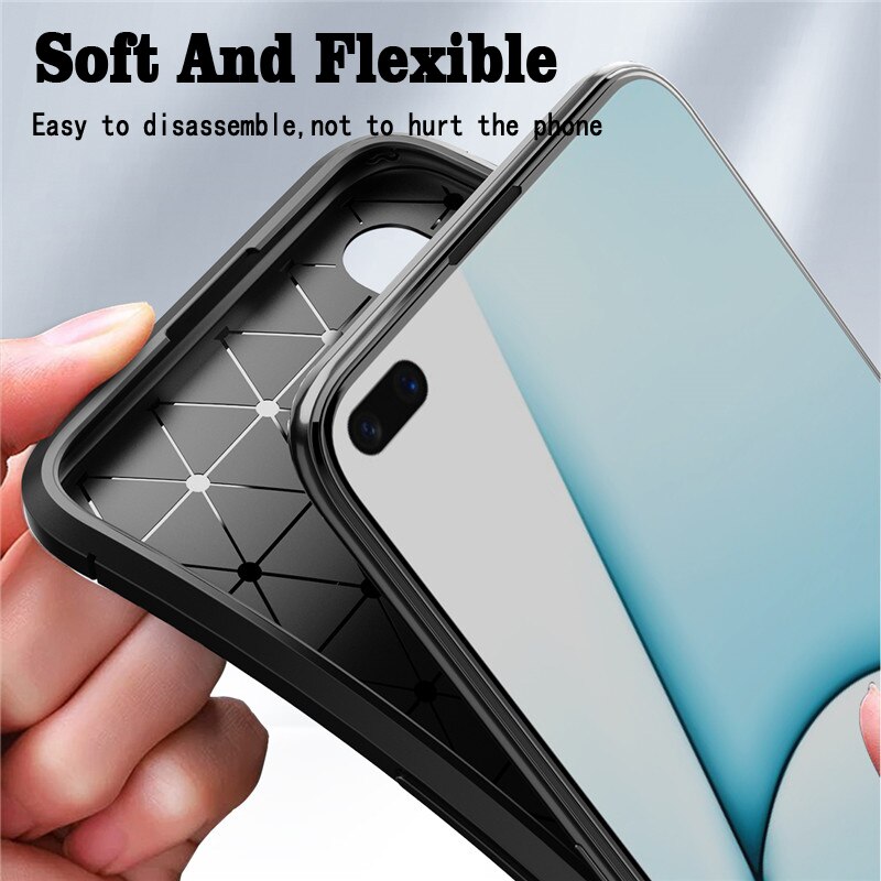 Carbon Fiber Case For Realme X3 SuperZoom Case Full Protection Soft Silicone Back Cover For Realme X3 SuperZoom Frosted Case