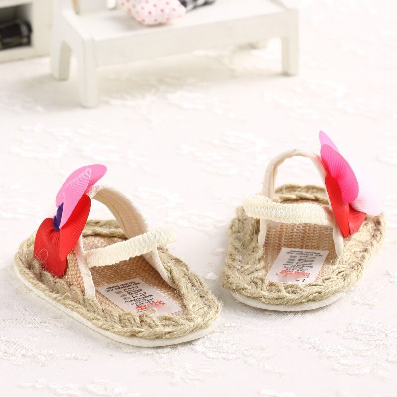bébé filles sandales coton fleurs anti-dérapant intérieur bébé fille été sandales bébé filles chaussures