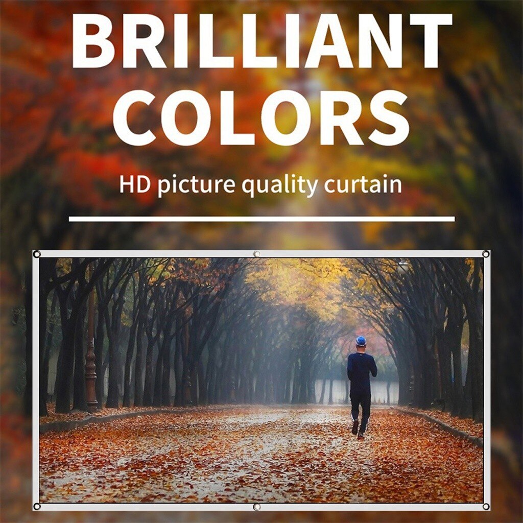 16:9 Projector Screen Portable Video Screen Widescreen Foldable Anti-Crease