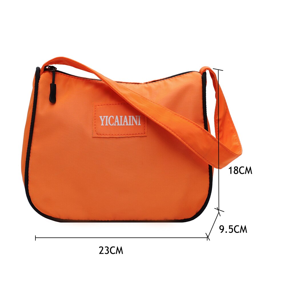 nylon uformelt kvinner håndvesker bokstaver mønster skulder handleposer holdbare butikk capcity totes