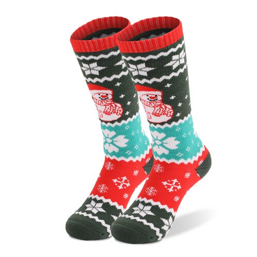 Winter Ski Sokken Kinderen Katoen Thermisch Sport Sokken Jongens Meisjes Outdoor Snowboarden Wandelen Skiën Sokken Thermosocks: red green / XS(EU 26-29)