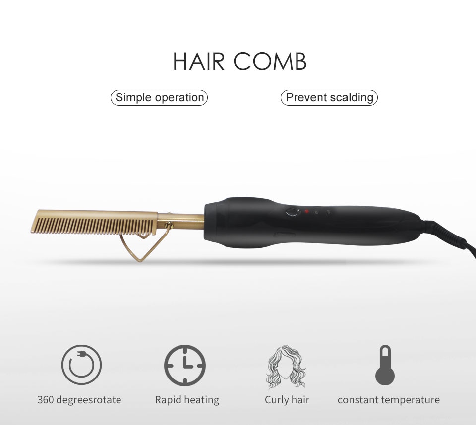 Electric Comb Straightener Hair Straightening Comb Curling Irons Hair Curler Brush Heating Comb Hair Brush