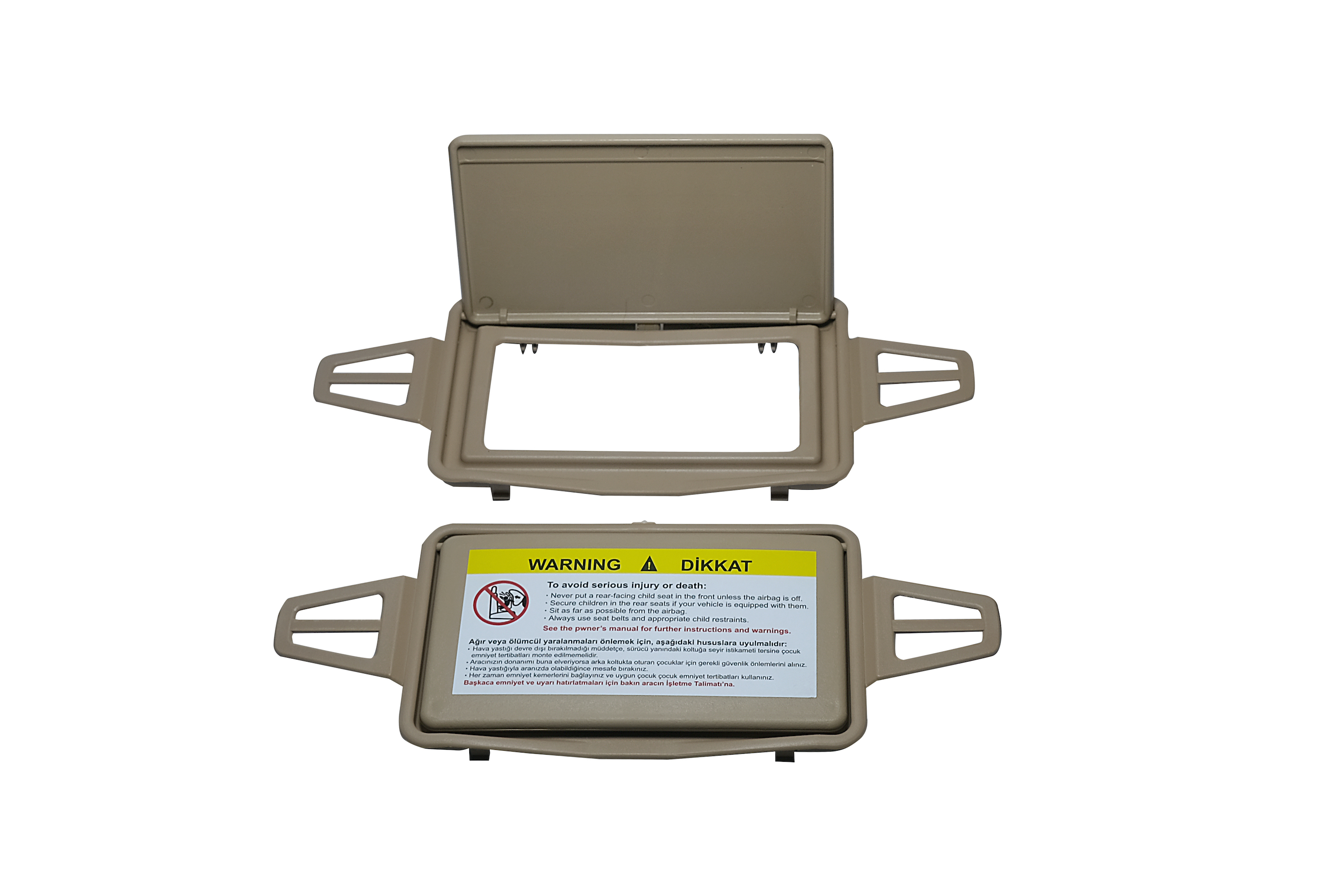 Zonnescherm Spiegel Cover Voor Mercedes E Klasse W210-Dark Beige