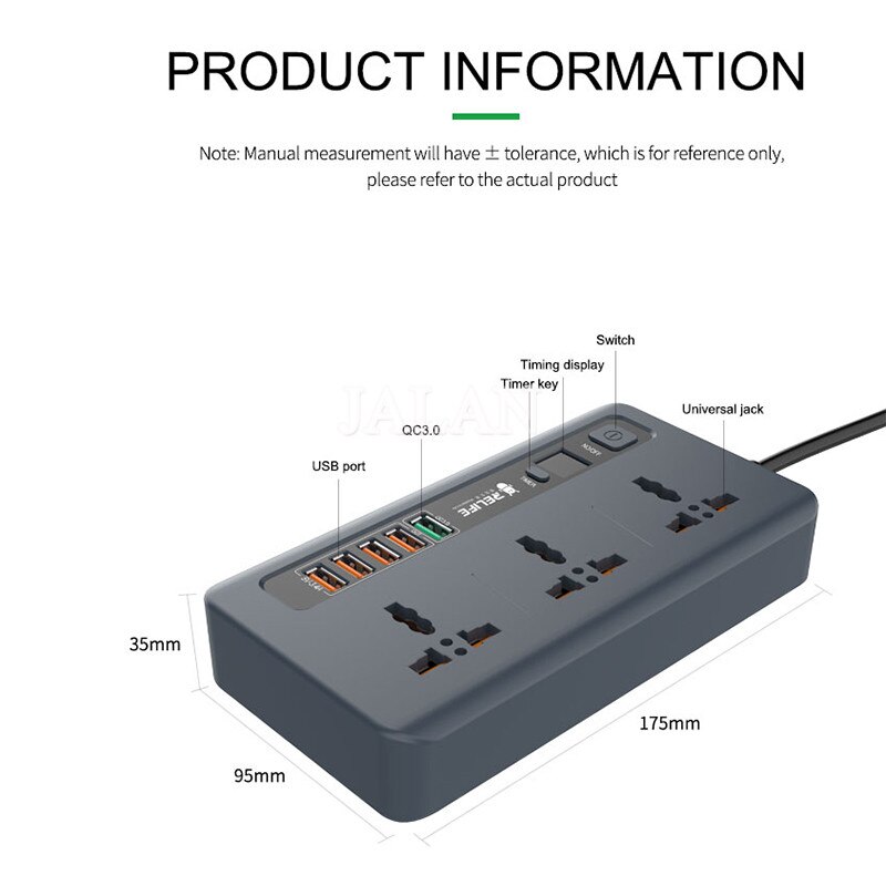Relife RL-316D universal de carregamento rápido casa soquete 110v/220v inteligente led display digital temporizador interruptor carregador