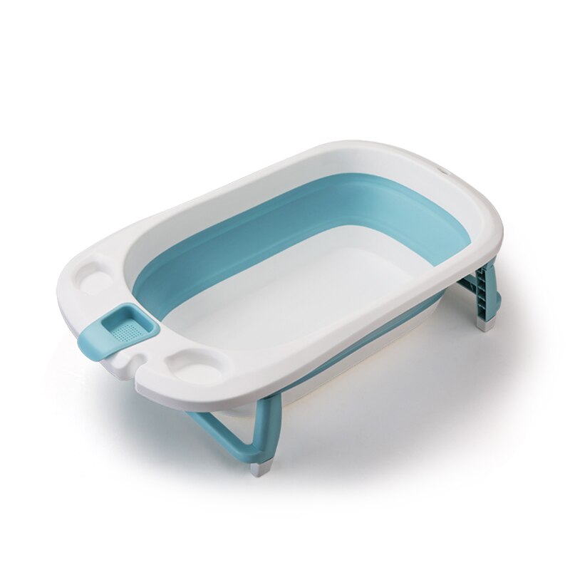 Foldable Bathtub Portable Plastic Tub Bebe Basin Kids Baby Bath Tub: Blue