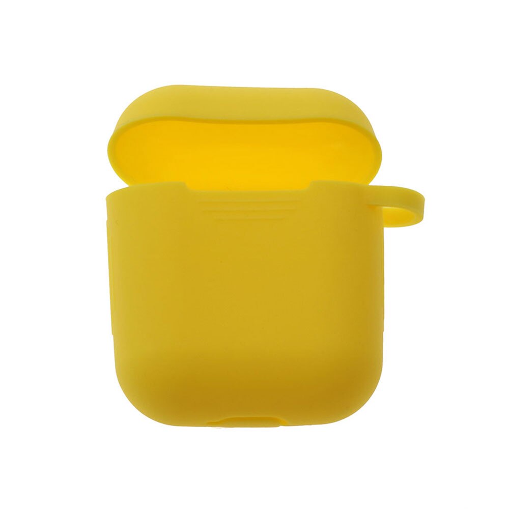 Voor Airpods 1/2 Zachte Siliconen Oortelefoon Cover Air Pods Case Earpods Accessoires Headset Beschermhoes Apple Air Pods Case: Yellow