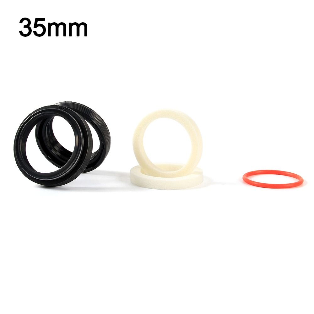Sello de horquilla Universal de repuesto para bicicleta, piezas de repuesto de 32mm/34mm/35mm/36mm, sello antipolvo para horquilla, sello de aceite de suspensión para bicicleta de montaña: Rojo
