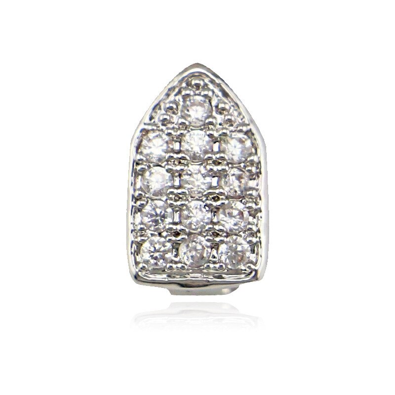 1pc Single Diamond Teeth Caps Gems Hip Hop Rock Teeth Grills Decor Teeth Cover Rapper Top Bottom Tooth Braces Jewelry: B-4
