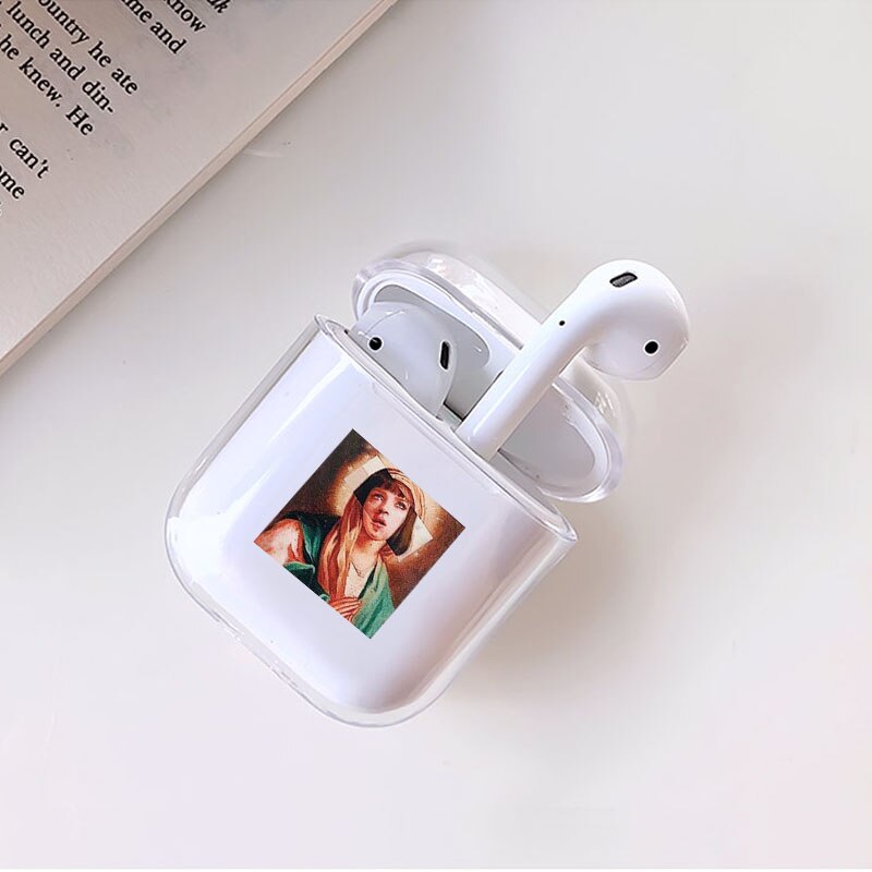 Estuche rígido con patrón de arte abstracto para Airpods Pro ESTUCHE DE LUJO transparente para auriculares Bluetooth estuche protector para fundas Air pods 3/2: Style 16