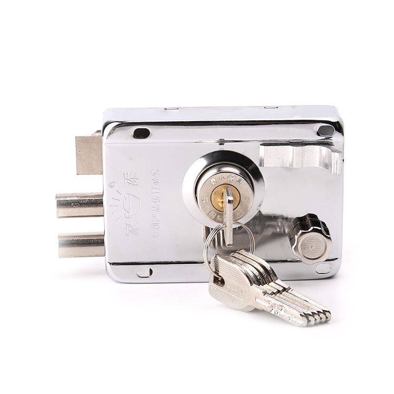 Exterior Iron Door Locks Security Anti-theft Lock Multiple Insurance Lock Wood Gate Lock for Furniture Hardware