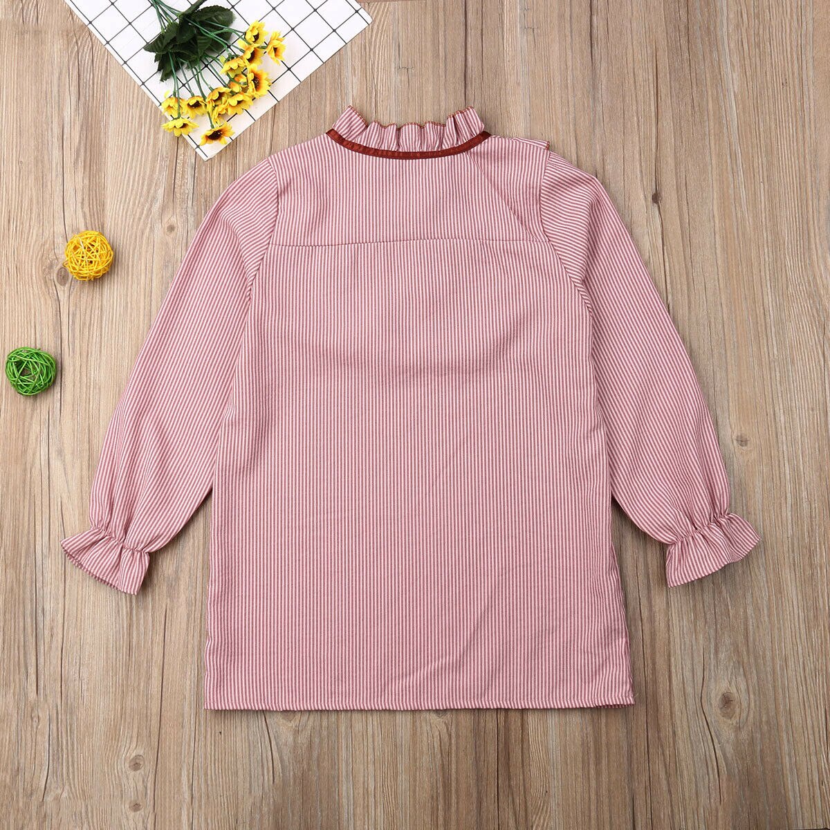 Kids Meisje Gele Blouse Mode Vlinder Kraag Verstoorde Shirts Bladerdeeg Lange Mouwen Kleding Kinderen meisje Top