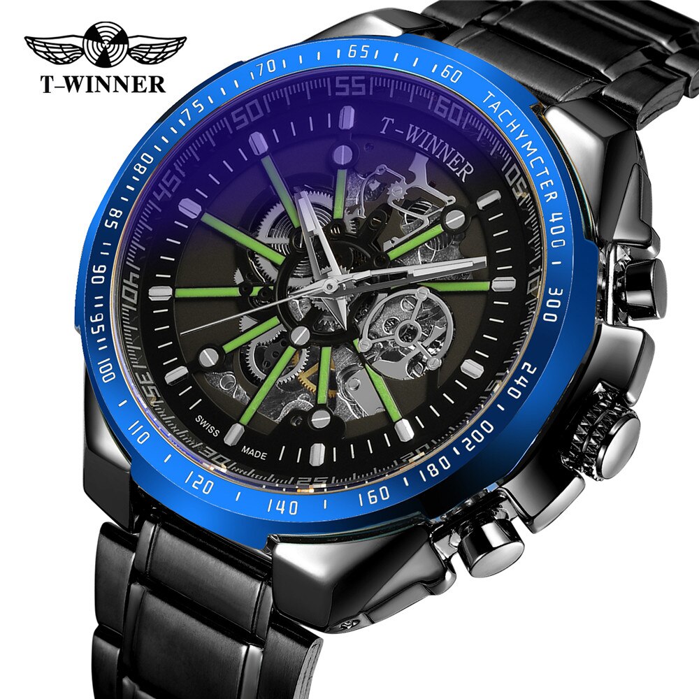 Winnaar Skeleton Dial Automatische Mechanische Horloge Waterdicht Mannelijke Lichtgevende Hand Polshorloge Topmerk Luxe Mannen Horloges: Type 3