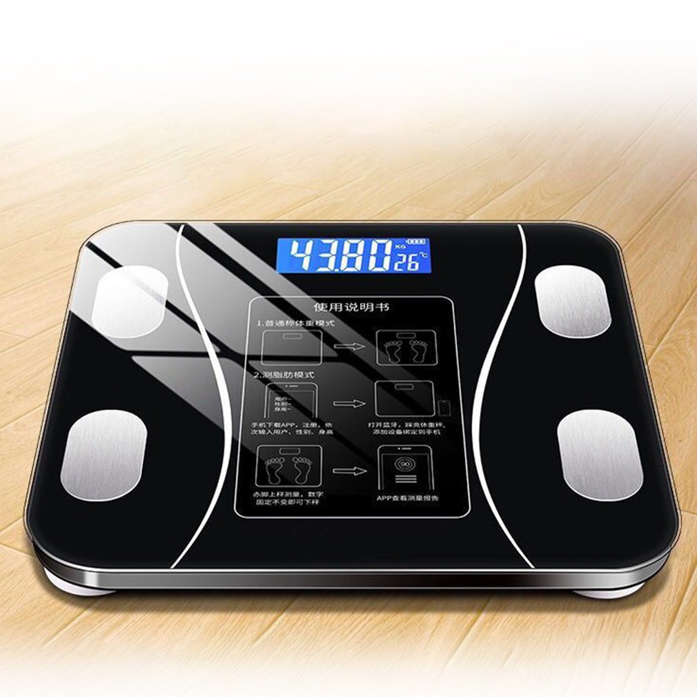 Smart Scale With Wireless Connection Body Weight And Body Weight BMI Body Fat Muscle Mass Water Weight Battery Type