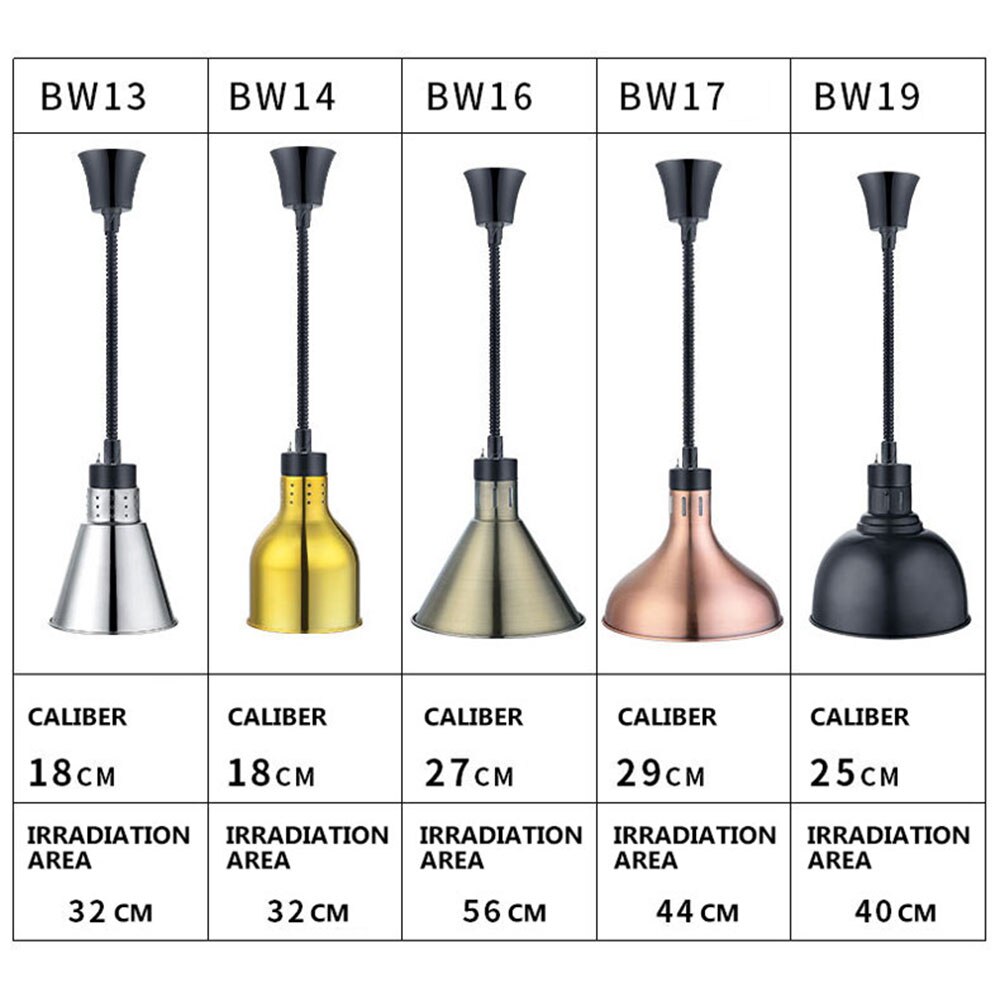 Food Heat Preservation Lamp Electric Heat Lamp Retractable Buffet Food Insulation Lamp Buffet Food Warming Tool