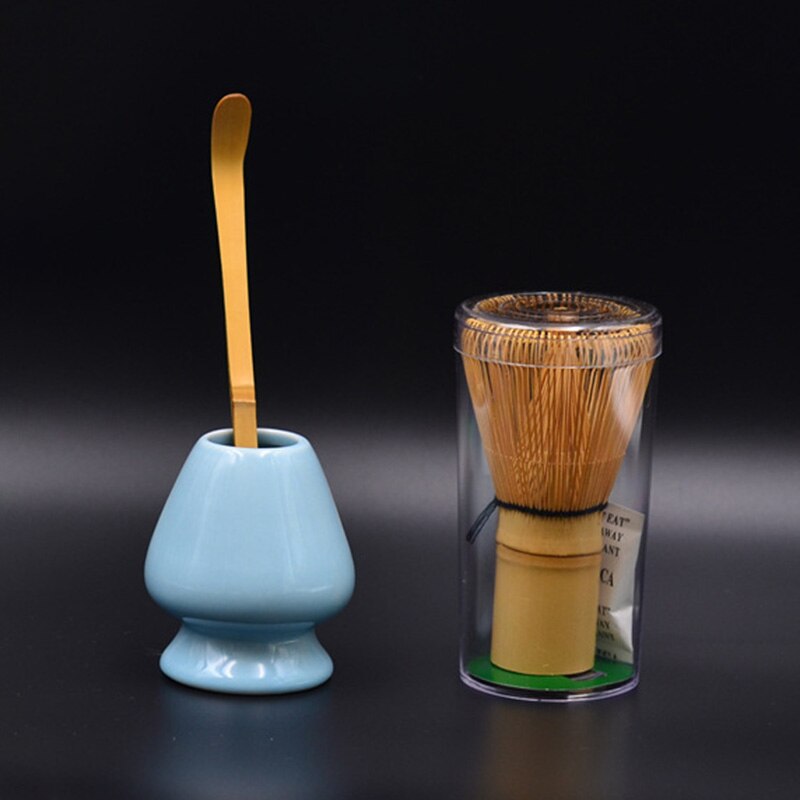 Matcha Set 6-delig, Japans Matcha Theeset met Bamboe Garde, Matcha Kom, Houder, Zeef en Lepel, Perfect voor Matcha Ceremonie en Lattes, Cadeau voor