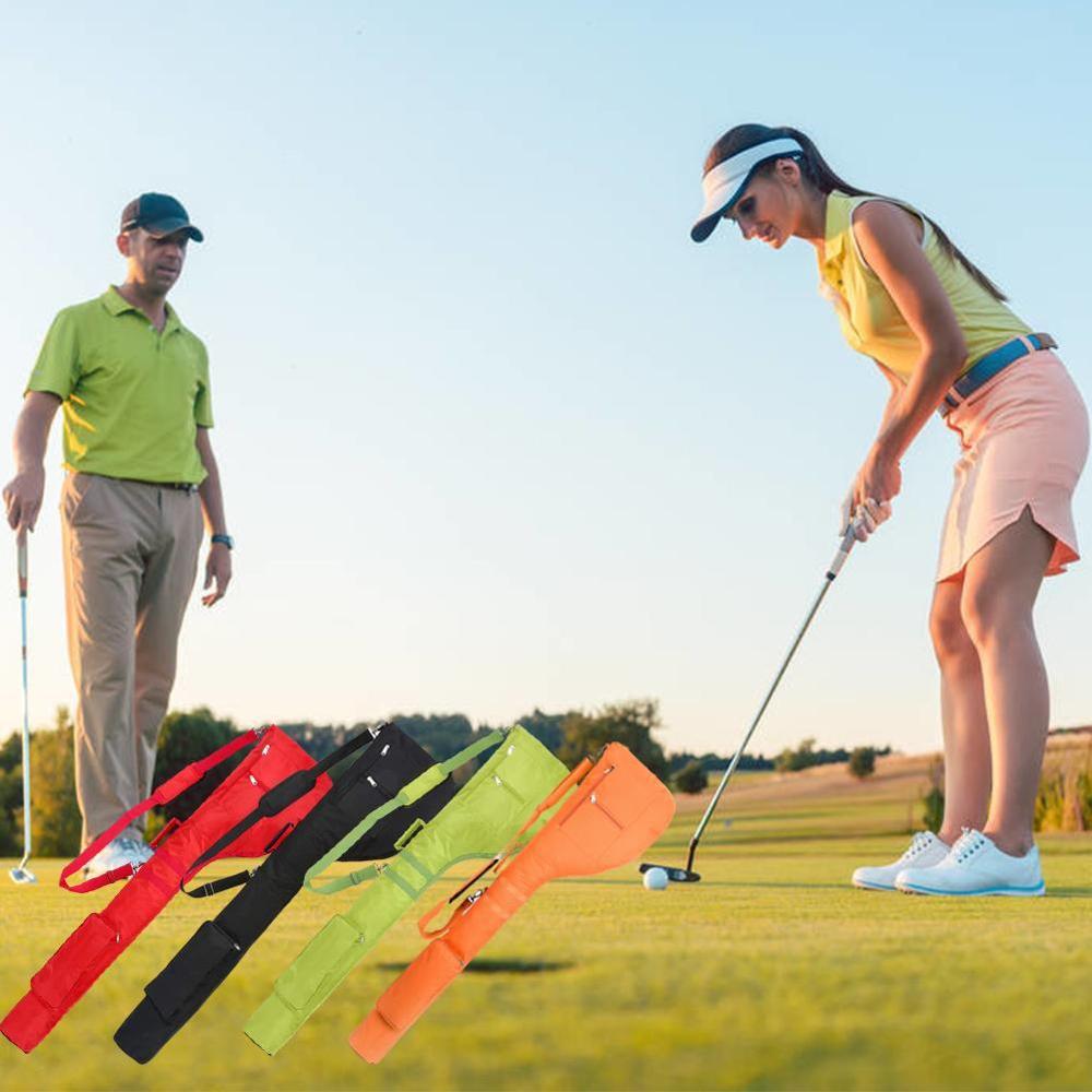 Golf practice bag, Golf clubs bag, nylon environmental golf protection half material bag of set F5Q0