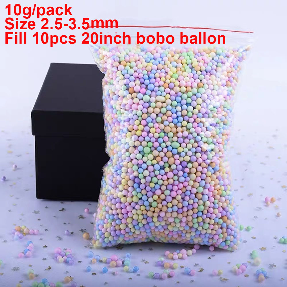 10g 2.5-3mm Foam Beads Colorful Styrofoam Beads Foam Balls Arts Crafts Party Decorations Boxes Vase Bobo Ballon Fillter: Laser