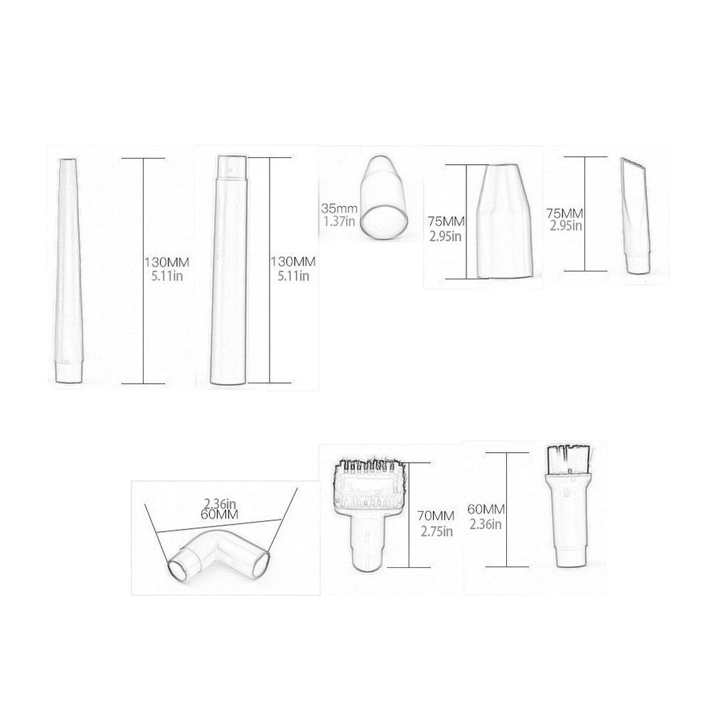 9 Stks/set Universele Stofzuiger Accessoires Multifunctionele Hoek Borstel Set Plastic Mondstuk