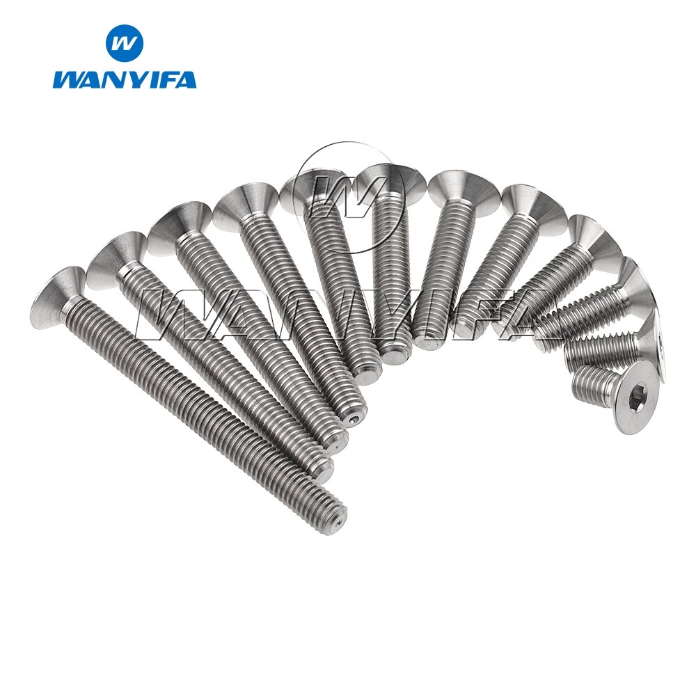 Titanium Bolt M8X15 20 25 30 35 40 45 50 60 65 80mm Countersunk Head for Bicycle Brake Cycling Motorcycle Modification Screw